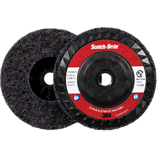 Disque Clean and Strip XT Pro XO-DC Scotch-Brite, 4-1/2" dia., Grain Extra grossier, Carbure de silicium Distribution Industrielle GC