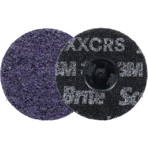 Meule robuste pour le conditionnement de pr&eacute;cision des surfaces Scotch-Brite Roloc, HD-DR, 3" dia., Grain 60+, C&eacute;ramique Distribution Industrielle GC