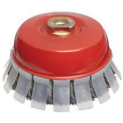 Knotted Wire Cup Brush with Protective Guard, 2-3/4" Dia. x 5/8"-11 Arbor Distribution Industrielle GC