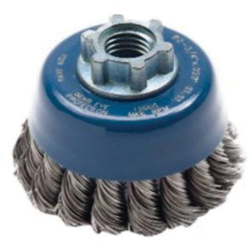 Knotted Wire Cup Brush, 2-3/4" Dia. x 5/8"-11 Arbor Distribution Industrielle GC