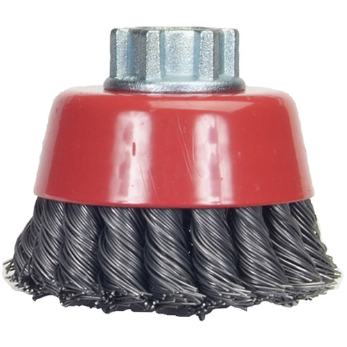 Knotted Wire Cup Brush, 4" Dia. x 5/8"-11 Arbor Distribution Industrielle GC