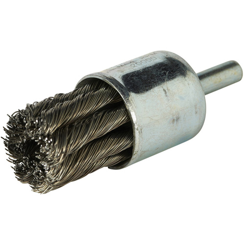 Stem Mounted Knotted Wire Brush, 1" Dia. x 1/4" Arbor Distribution Industrielle GC