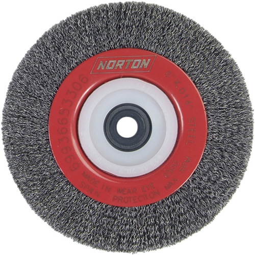 Roue d'&eacute;tabli sertie, 6" dia., Fils 0,014", Arbre 1/2"-2 Distribution Industrielle GC
