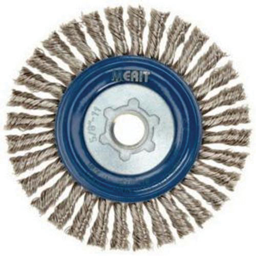 Stringer Bead Knot Wire Brush For Angle Grinders, 5" Dia., 0.02" Fill, 5/8"-11 Arbor, Stainless Steel Distribution Industrielle GC