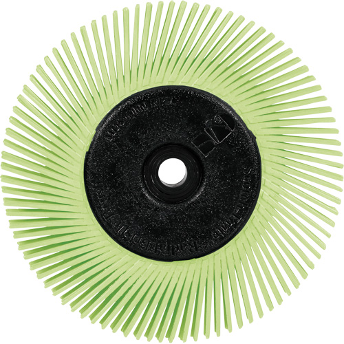 Scotch-Brite Type A Precision Radial Bristle Brush PN-RB with Adapter, Ceramic, 50+ Grit, 6" Dia. Distribution Industrielle GC