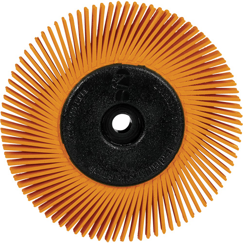 Scotch-Brite Type A Precision Radial Bristle Brush PN-RB with Adapter, Ceramic, 80+ Grit, 6" Dia. Distribution Industrielle GC
