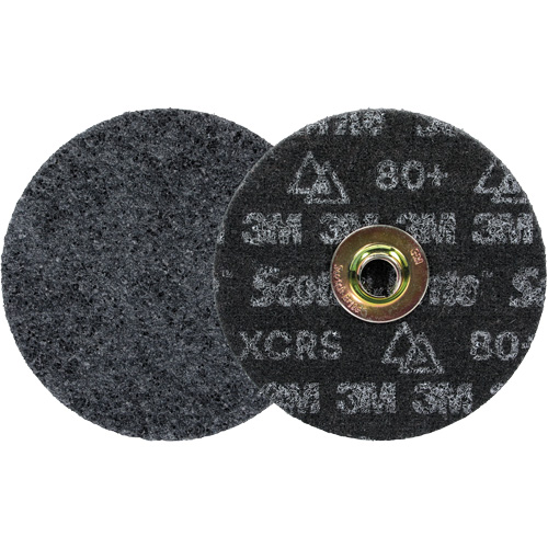 Meule &agrave; changement rapide Scotch-Brite &agrave; usage intensif pour le conditionnement de surface de pr&eacute;cision, HD- DN, 5" dia., Grain 80+, C&eacute;ramique Distribution Industrielle GC