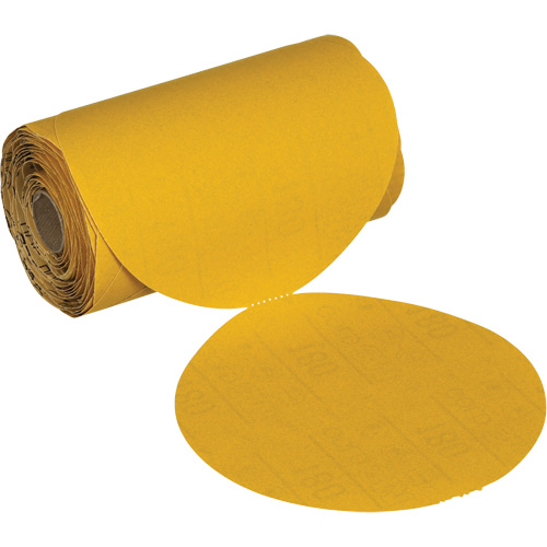 Stikit No Hole Gold Abrasive Disc Roll, 6" Dia., 220 Grit, Aluminum Oxide Distribution Industrielle GC