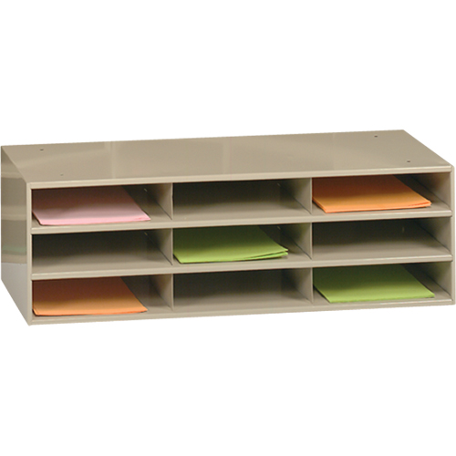 Organisateurs de donn&eacute;es, Stationnaire, 9 fentes, Acier, 33-3/4" la x 11-5/8" p x 10-3/4" h Distribution Industrielle GC
