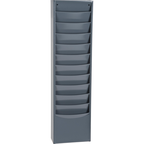 Literature Storage Racks, Stationary, 11 Slots, Steel, 9-3/4" W x 4-1/8" D x 36" H Distribution Industrielle GC