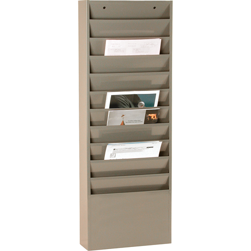 Literature Storage Racks, Stationary, 11 Slots, Steel, 13-1/4" W x 4-1/8" D x 36" H Distribution Industrielle GC