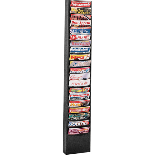 Literature Storage Racks, Stationary, 20 Slots, Steel, 13-1/8" W x 4-1/8" D x 58 1/2" H Distribution Industrielle GC