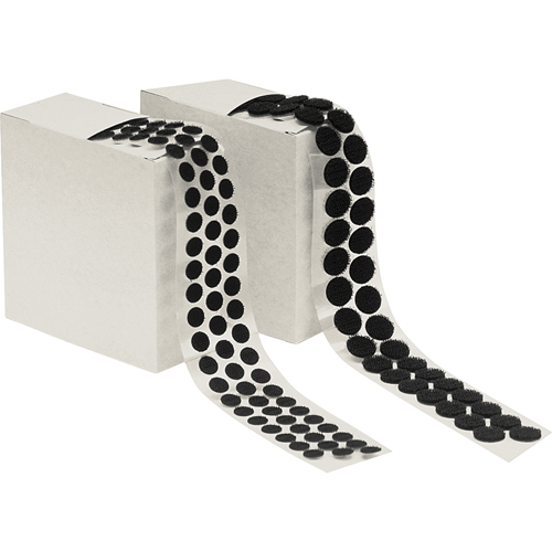 Attache en rondelle, Crochet, 1/2" dia., Adh&eacute;sif, Noir Distribution Industrielle GC