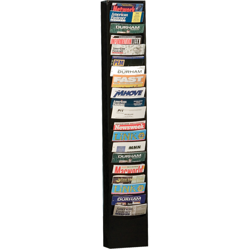 Literature Storage Racks, Stationary, 20 Slots, Steel, 9-3/4" W x 4-1/8" D x 58" H Distribution Industrielle GC