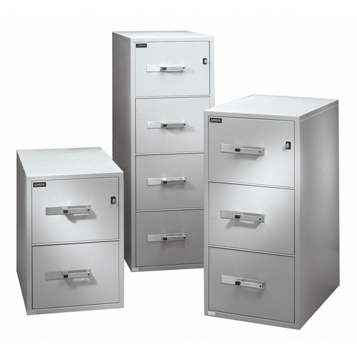 Classeurs &agrave; l'&eacute;preuve du feu, Acier, 3 tiroirs, 19-3/4" la x 31" p x 41" h, Noir Distribution Industrielle GC