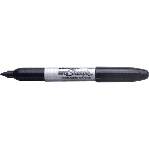 Permanent Markers - Super, Black, Fine Tip Distribution Industrielle GC