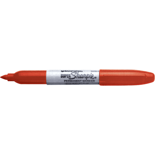 Permanent Markers - Super, Red, Fine Tip Distribution Industrielle GC
