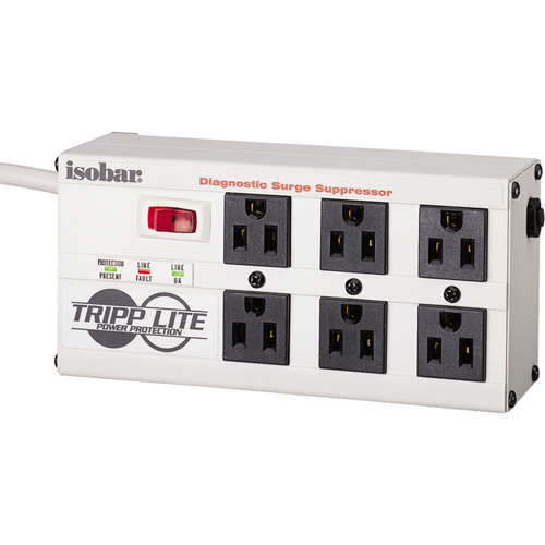 Isobar&reg; Premium Surge Suppressors, 6 Outlets, 2850 J, 1440 W, 6' Cord Distribution Industrielle GC