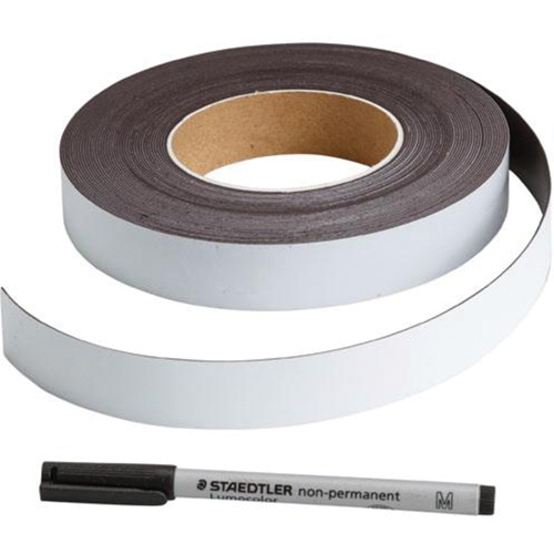 &eacute;tiquette magn&eacute;tique inscriptible, Magn&eacute;tique, 600" lo x 1" la Distribution Industrielle GC