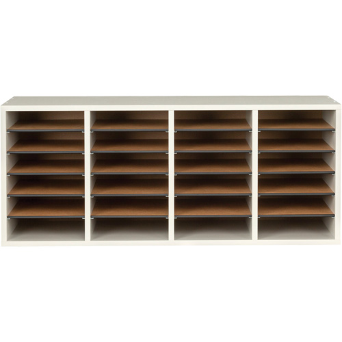 Casier &agrave; compartiments r&eacute;glable pour documentation, Stationnaire, 24 fentes, Bois, 39-1/4" la x 11-3/4" p x 16-1/4" h Distribution Industrielle GC