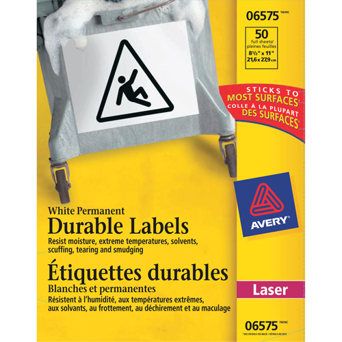 TrueBlock Labels, Polyester, 11" L x 8.5" H, White Distribution Industrielle GC