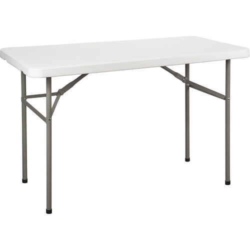 Folding Table, Rectangular, 48" L x 24" W, Polyethylene, White Distribution Industrielle GC