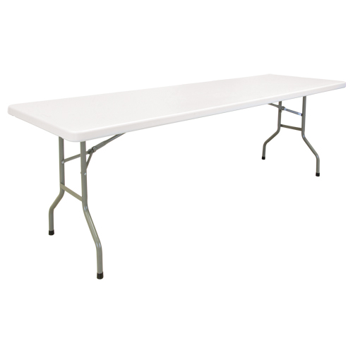 Folding Table, Rectangular, 96" L x 30" W, Polyethylene, White Distribution Industrielle GC