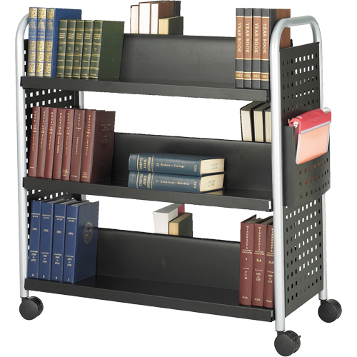 Chariots pour livres Scoot, 200 lb Capacit&eacute;, Noir, 17-3/4" p x 41-1/4" la x 41-1/4" h, Acier Distribution Industrielle GC