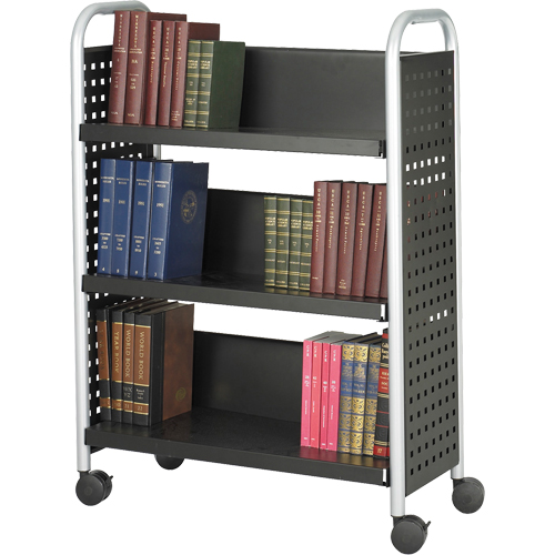 Chariots pour livres Scoot, 200 lb Capacit&eacute;, Noir, 14-1/4" p x 33" la x 44-1/4" h, Acier Distribution Industrielle GC
