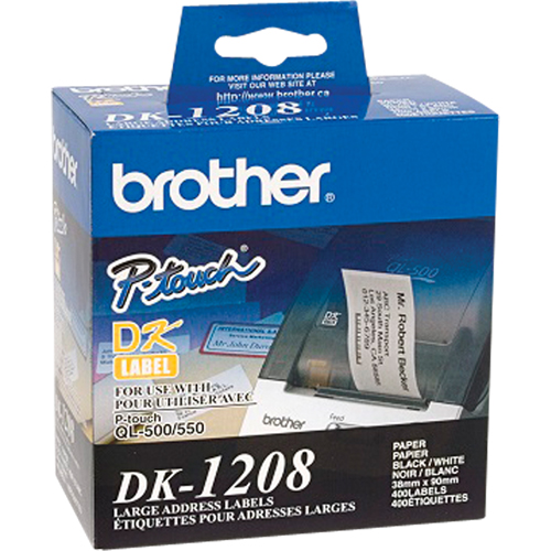 DK Series Address Labels, 1-1/2" W x 3-1/2" L, White Distribution Industrielle GC
