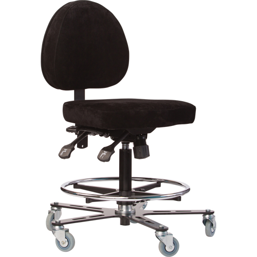 Si&egrave;ges ergonomiques pour le soudage TF180, Su&egrave;de, Noir, Capacit&eacute; 300 lb Distribution Industrielle GC