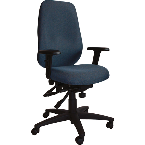 Chaises ergonomiques de s&eacute;rie petite Cierra, Tissu, Bleu, Capacit&eacute; 300 lb Distribution Industrielle GC