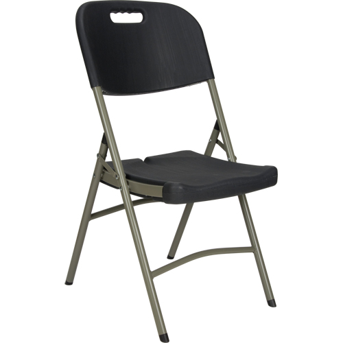 Folding Chair, Polyethylene, Black, 350 lbs. Weight Capacity Distribution Industrielle GC