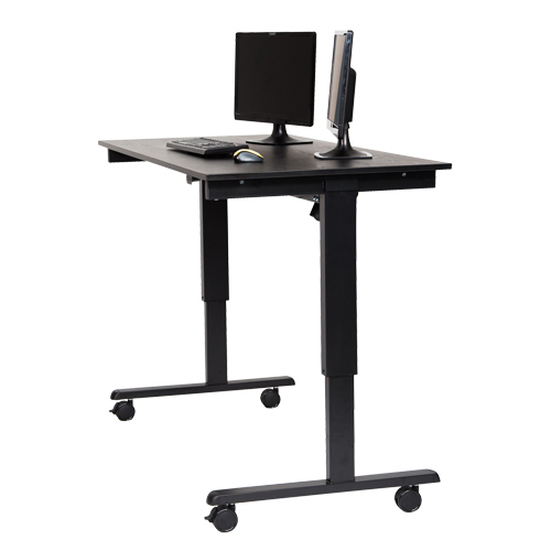 Bureau ajustable pour travail debout, , 45-1/4" h x 29-1/2" p, Noir Distribution Industrielle GC