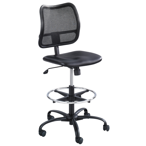 Vue Ergonomic Stool, Vinyl, Black, 250 lbs. Capacity Distribution Industrielle GC