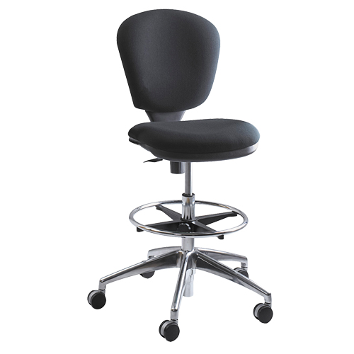 Metro Extended-High Chair, Fabric, Black, 250 lbs. Capacity Distribution Industrielle GC