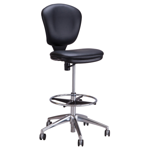 Metro Extended-High Chair, Vinyl, Black, 250 lbs. Capacity Distribution Industrielle GC