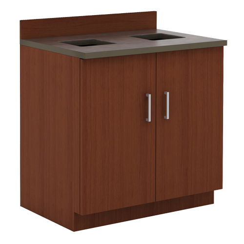 Armoire modulaire de base, M&eacute;lamine, 39" h x 36" la x 25" P, Acajou Distribution Industrielle GC