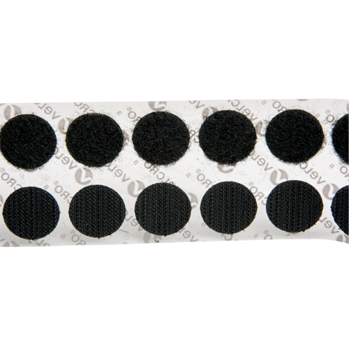 Attaches en jeton, Boucle et crochet, 3/4" dia., Adh&eacute;sif, Noir Distribution Industrielle GC