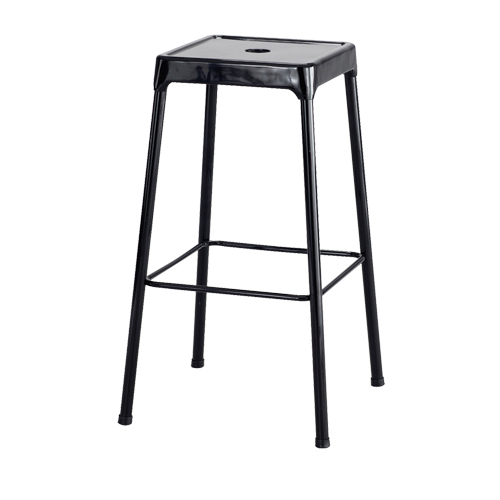 Tabouret en acier pour bistro Safco, Stationnaire, Fixe, 29", Acier Si&egrave;ge, Noir Distribution Industrielle GC
