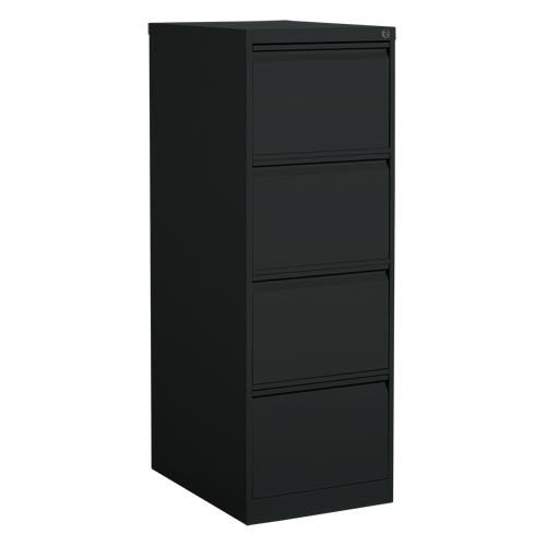 Vertical Filing Cabinet, Steel, 4 Drawers, 18-1/7" W x 25" D x 52" H, Black Distribution Industrielle GC