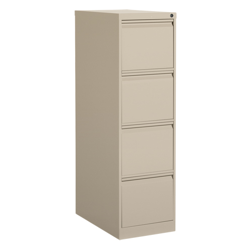 Vertical Filing Cabinet, Steel, 4 Drawers, 15-1/7" W x 25" D x 52" H, Beige Distribution Industrielle GC