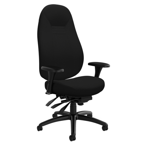 Chaise confortable &agrave; dos &eacute;lev&eacute;, Polyester, Noir, Capacit&eacute; 300 lb Distribution Industrielle GC