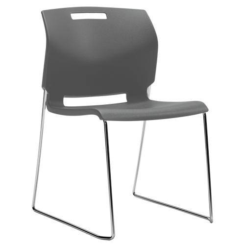 Chaise, Plastique, Hauteur 32-1/2", Capacit&eacute; 300 lb, Gris Distribution Industrielle GC