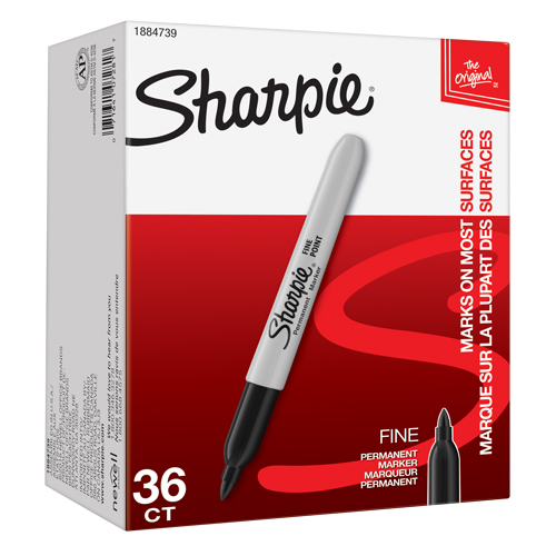 Permanent Marker, Black, Fine Tip Distribution Industrielle GC