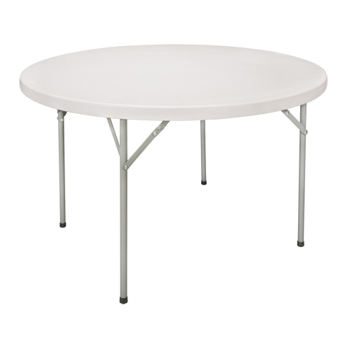Table pliante, Ronde, 48" l x 48" la, Poly&eacute;thyl&egrave;ne, Blanc Distribution Industrielle GC