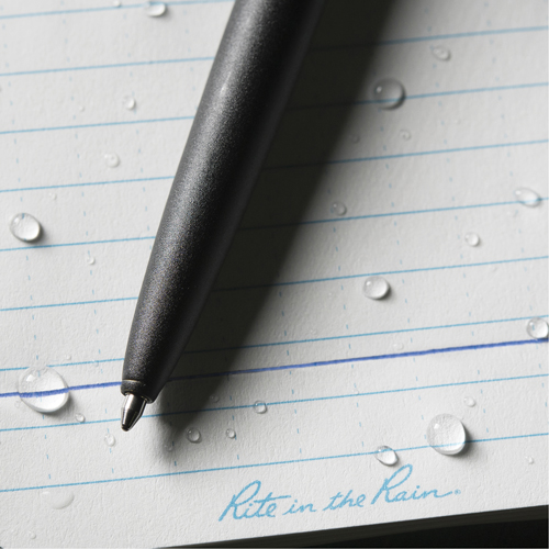 Stylo en m&eacute;tal &agrave; l'&eacute;preuve des intemp&eacute;ries, Bleu, 0,8 mm, R&eacute;tractable Distribution Industrielle GC