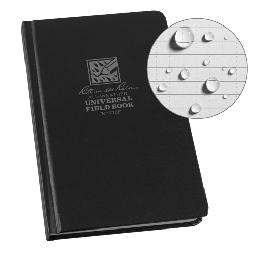 Bound Book, Hard Cover, Black, 160 Pages, 4-5/8" W x 7-1/4" L Distribution Industrielle GC