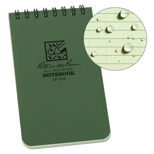 Carnet de notes de poche &agrave; spirale, Couverture souple, Vert, 100 Pages, 3" , 5"  Distribution Industrielle GC