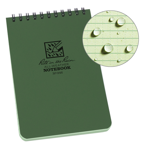 Carnet de notes de poche &agrave; spirale, Couverture souple, Vert, 100 Pages, 4" , 6"  Distribution Industrielle GC